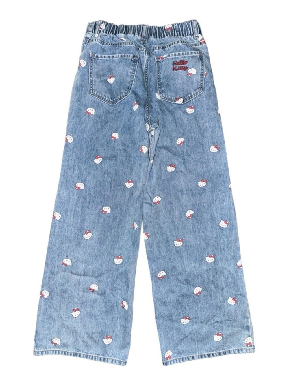 H&M x Sanrio Hello Kitty Wide Leg Jeans Girls Size 9-10 - Picture 2 of 9